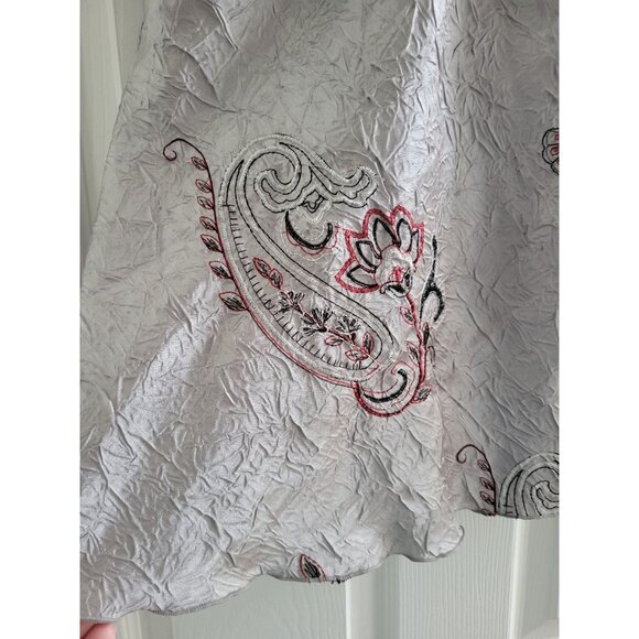 Heart and Soul Silver Y2k babydoll top purple embroidery size Medium Milkmaid - Picture 4 of 5